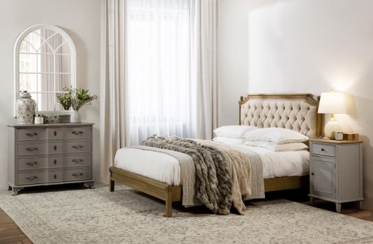 4 Drawer chest painted grey Château collection