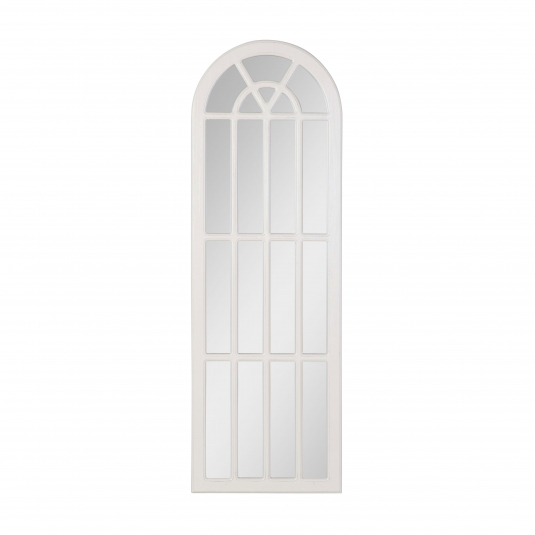 white arched mirror cathedral mirror