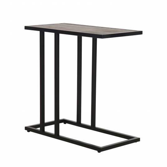 metal and wood side table 