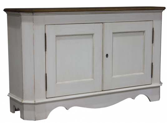 Block & Chisel antique weathered oak cupboard with antique white base