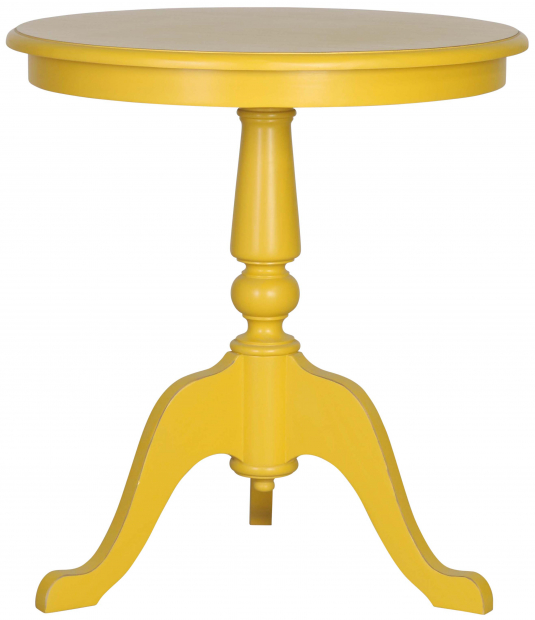 Block & Chisel round yellow lamp table