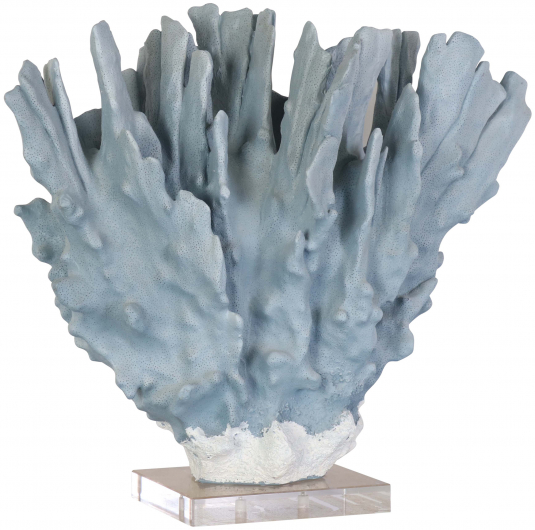 Block & Chisel polyresin coral stand with faux acrylic marble