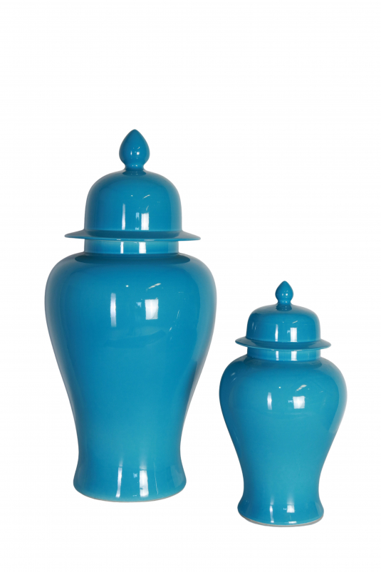 turquoise ceramic ginger jar with lid 