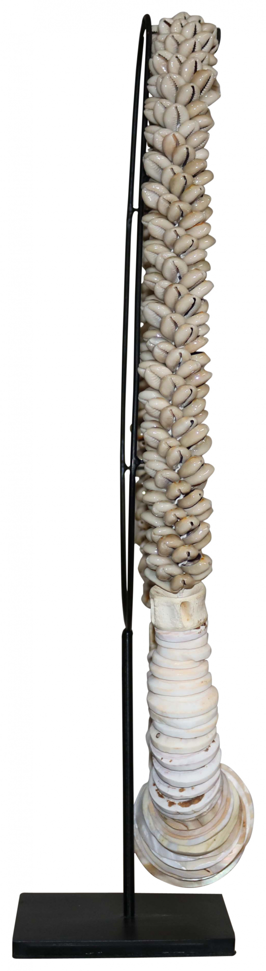 Block & Chisel shell chain on metal stand