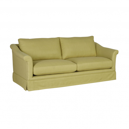 Fully upholstered sofa in yellow