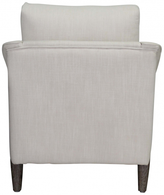 Block & Chisel cream upholstered occasional chair with oakwood legs