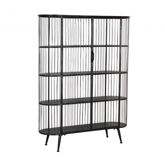 metal cage -like cabinet on metal legs
