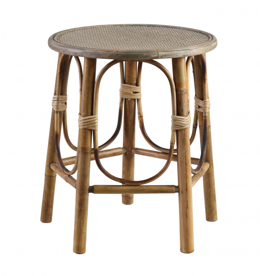 Angelo Side Table - Made from bamboo - coastal, bohemian, round table