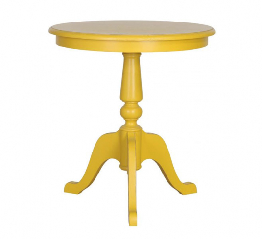 Block & Chisel round yellow lamp table
