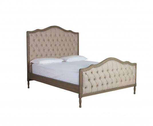 French style bed with deep button detail