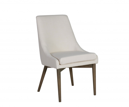 cream upholstered modern dining chair 