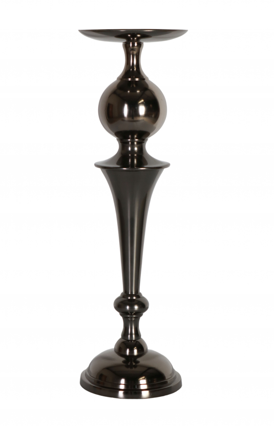 Pillar candle holder nickel black 