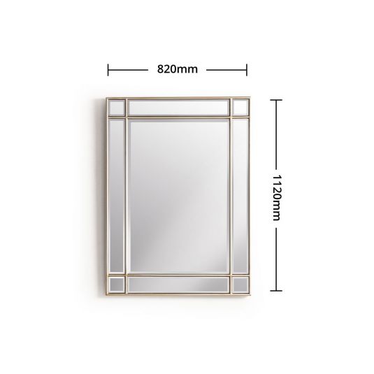 Block & Chisel rectangular mirror with silver wooden frame
