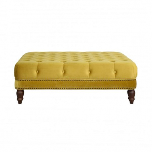 nance tufted ottoman in gold