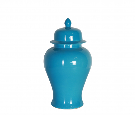blue ceramic ginger jar with lid 