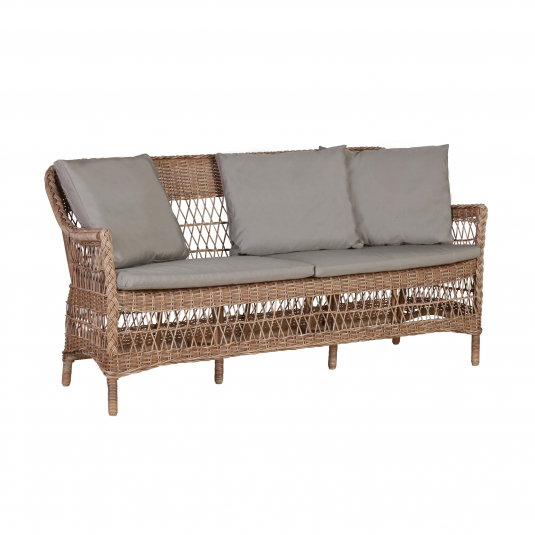 3 seater outdoor sofa with cushions 