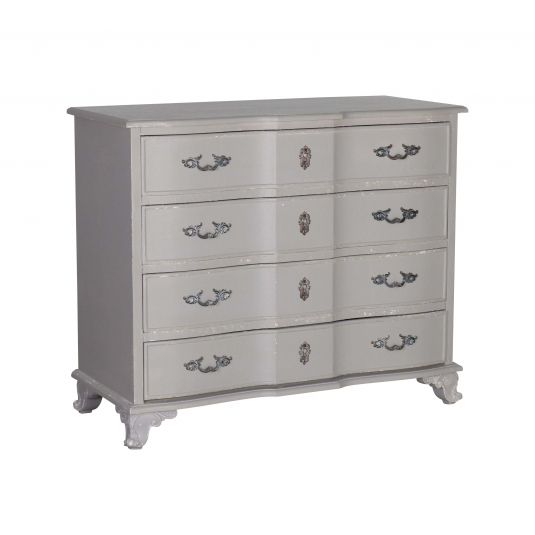 4 Drawer chest painted grey