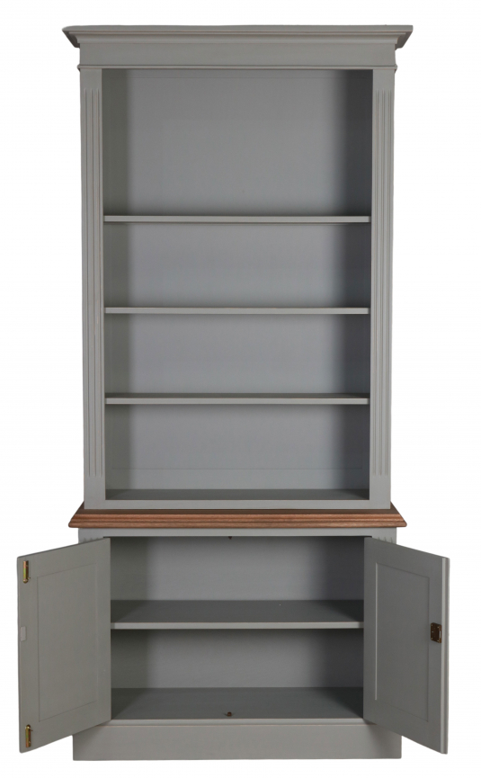 Ecs single library bookcase in biscuit 