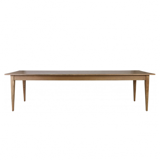 Block & Chisel rectangular solid weathered oak dining table