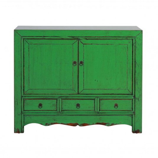 green lacquered sideboard with storage