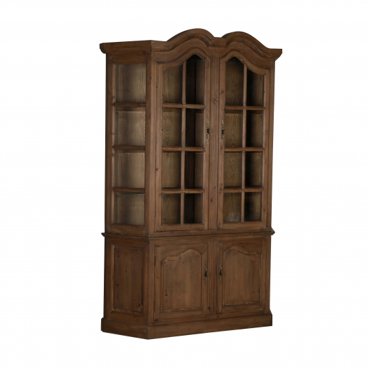 wooden french style display cabinet with cupboard storage