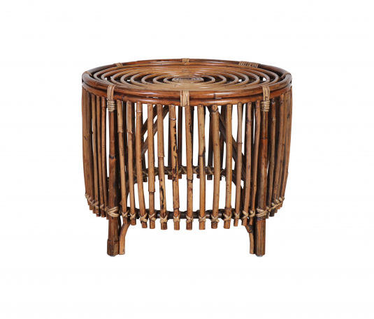 Block & Chisel round rattan stool