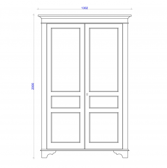 Block & Chisel double door solid weathered oak wardrobe