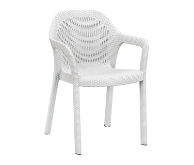 Block & Chisel white outdoor dining chair