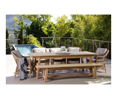 Block and chisel outdoor dining table 