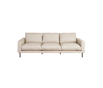 modern 3 seater sofa in linen