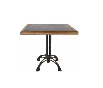 Block & Chisel square café table with zinc top