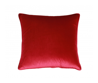 Plum velvet cushion in velvet