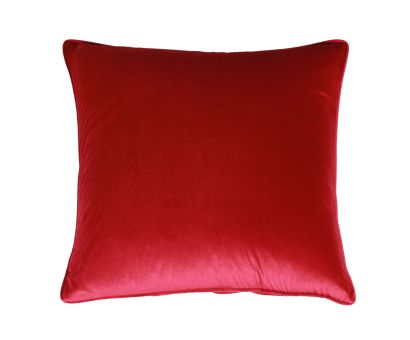 Plum velvet cushion in velvet