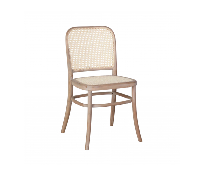 Block and chisel rattan dining chair