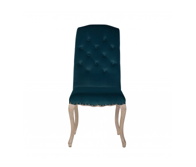 Fully upholstered dining chair in velvet