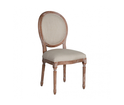 dining chair with oak frame and linen upholstery Château Collection 