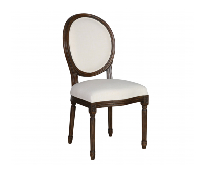 dark frame upholstered chair with cream upholstery Château Collection