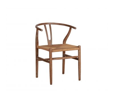 wishbone dining chair with woven seat 