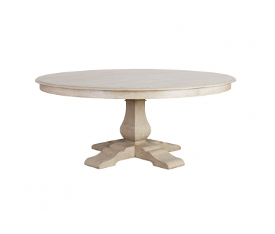 grey wash oak round dining table Bramble collection