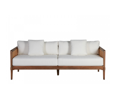 wood and rattan sofa Bramble collection 