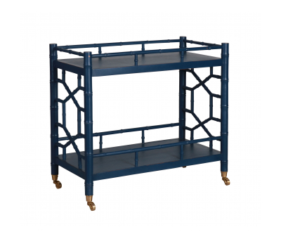 blue drinks trolley on castors Bramble collection 
