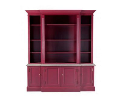 Block & Chisel artichoke breakfront bookcase