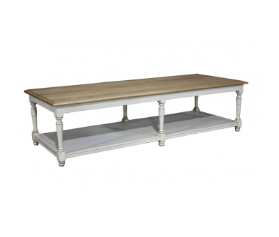 Block & Chisel two-tone weathered oak coffee table