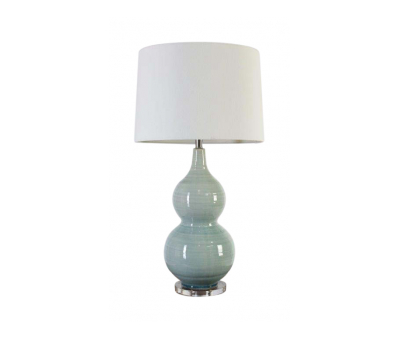 Blue ceramic lampbase and shade 