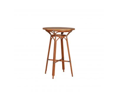 Block and chisel teak bar table 