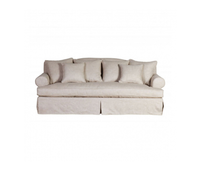 3 seater Belinda sofa in linen slipcover