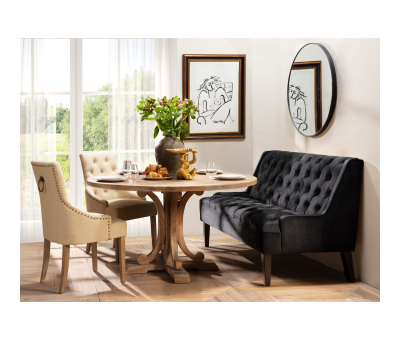Block & Chisel linen upholstered dining chair
