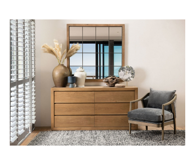 arman 6 drawer chest in brushed oak