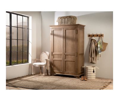 Block & Chisel double door solid weathered oak wardrobe