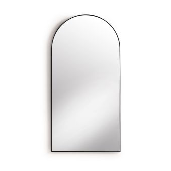 black framed arched mirror 